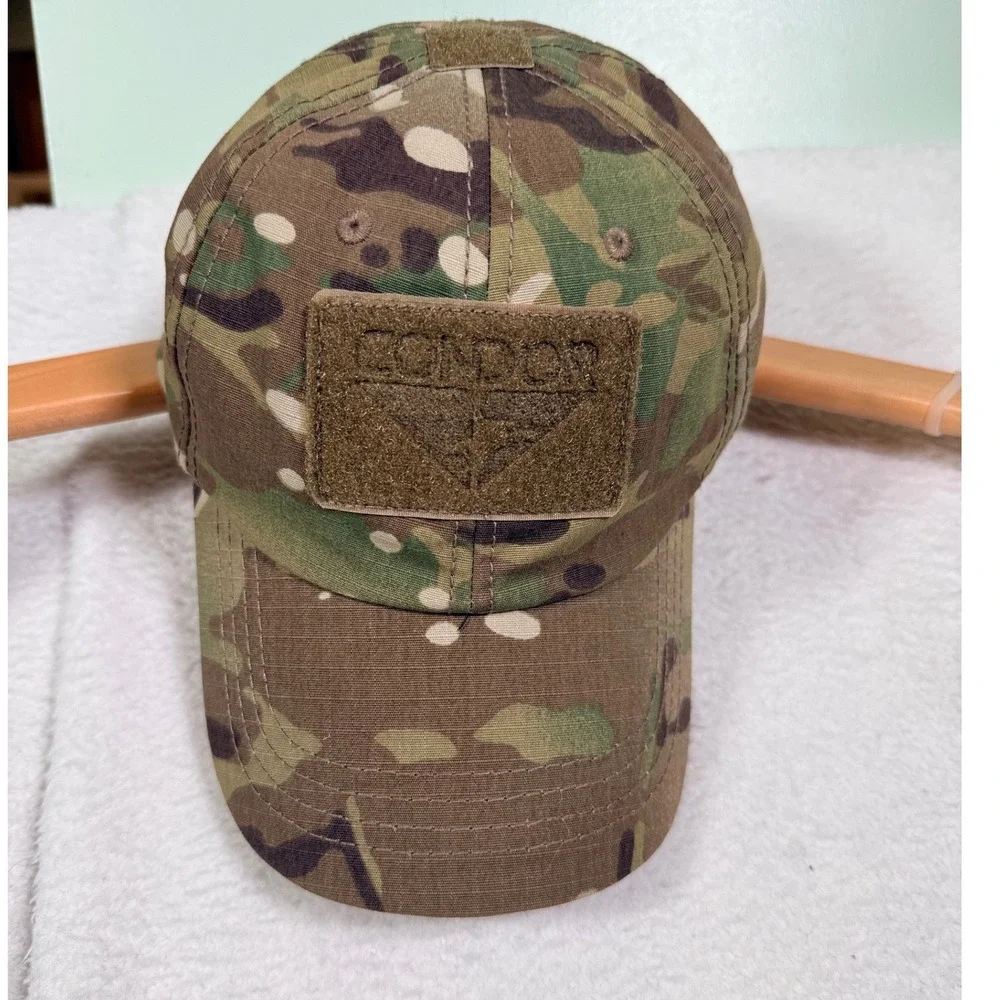 Condor Tactical Team Cap MultiCam Camo Ripstop Adjustable Patch Hat